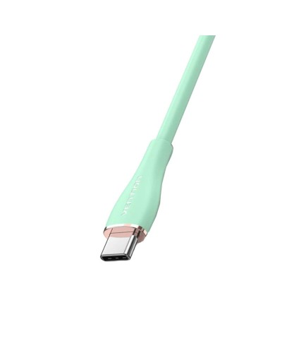 Кабель Vention USB 2.0 C Male to C Male 5A Cable 1M Light Green Silicone Type (TAWGF) (TAWGF)