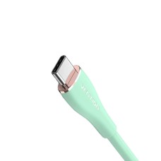 Кабель Vention USB 2.0 C Male to C Male 5A Cable 1M Light Green Silicone Type (TAWGF) (TAWGF)