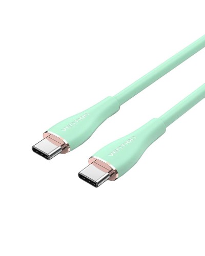 Кабель Vention USB 2.0 C Male to C Male 5A Cable 2M Light Green Silicone Type (TAWGH) (TAWGH)