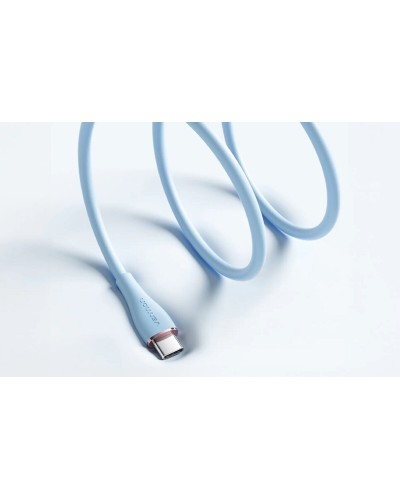 Кабель Vention USB 2.0 C Male to C Male 5A Cable 1M Light Blue Silicone Type (TAWSF) (TAWSF)