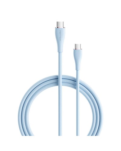 Кабель Vention USB 2.0 C Male to C Male 5A Cable 1M Light Blue Silicone Type (TAWSF) (TAWSF)