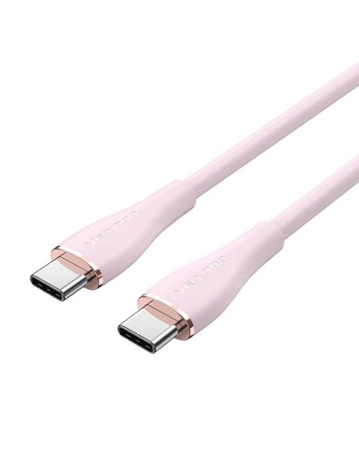 Кабель Vention USB 2.0 C Male to C Male 5A Cable 1M Pink Silicone Type (TAWPF) (TAWPF)