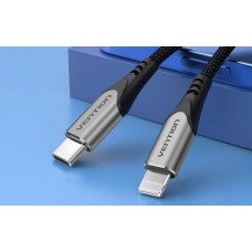 Кабель Vention USB 2.0 C to Lightning Cable 1M Gray Aluminum Alloy Type (TACHF) (TACHF)