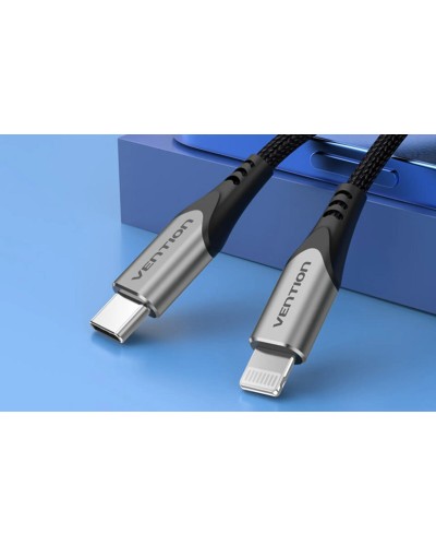 Кабель Vention USB 2.0 C to Lightning Cable 1M Gray Aluminum Alloy Type (TACHF) (TACHF)