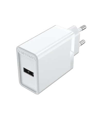 Зарядний пристрій Vention 1-port USB Wall Charger(12W) EU-Plug White (FAAW0-EU) (FAAW0-EU)