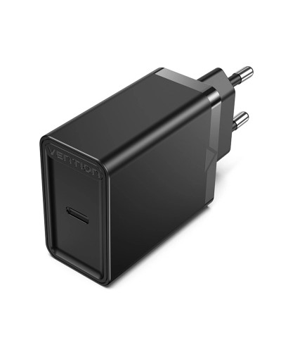 Зарядний пристрій Vention 1-port USB-C Wall Charger(20W) EU-Plug Black (FADB0-EU) (FADB0-EU)