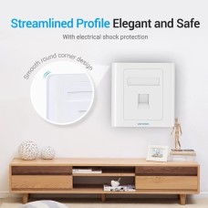 Сетевая розетка Vention 1 Port keystone Jack Wall Plate White 86 Type (IFAW0) (IFAW0)