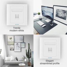 Сетевая розетка Vention 1 Port keystone Jack Wall Plate White 86 Type (IFAW0) (IFAW0)