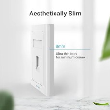 Сетевая розетка Vention 1 Port keystone Jack Wall Plate White 86 Type (IFAW0) (IFAW0)
