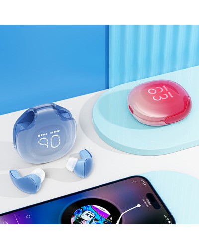 Навушники ACEFAST T9 Crystal (Air) color bluetooth earbuds Glacier Blue (6974316282525)