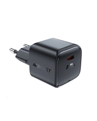 Мережевий зарядний пристрій ACEFAST A77 mini PD30W GaN USB-C charger Black (6974316282662)