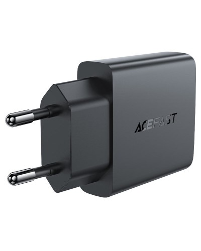 Мережевий зарядний пристрій ACEFAST A65 PD20W GaN single USB-C ultra-thin charger Black (6974316282686)