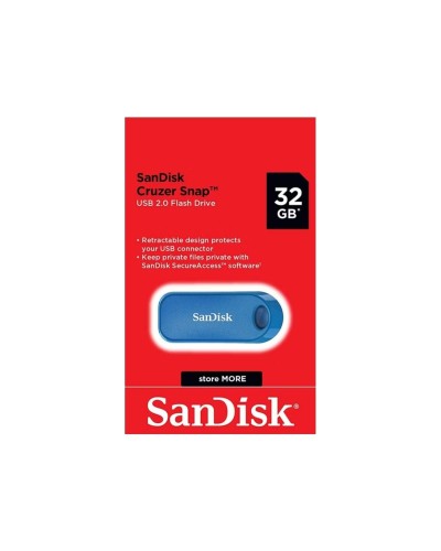 Flash SanDisk USB 2.0 Cruzer Snap 32Gb Blue (SDCZ62-032G-G35B)