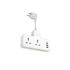 Мережевий подовжувач HOCO  AC11A Voyage 2-position expansion socket(1C3A) White (6942007607063 )