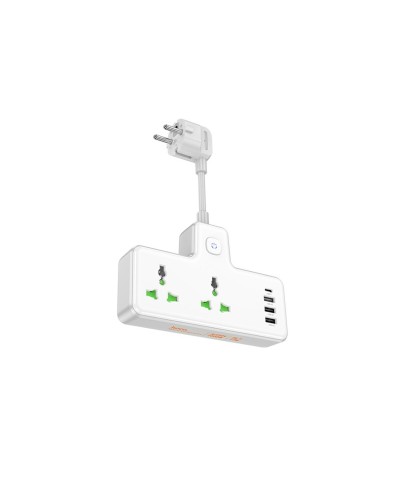 Мережевий подовжувач HOCO  AC11A Voyage 2-position expansion socket(1C3A) White (6942007607063 )