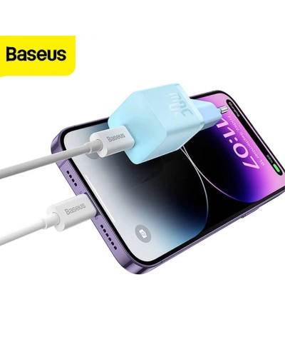 Мережевий зарядний пристрій Baseus GaN5 Fast Charger(mini) 1C 30W EU Blue (CCGN070603)