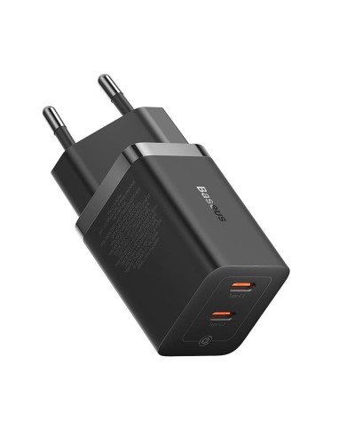 Мережевий зарядний пристрій Baseus GaN5 Pro Fast Charger C+C 40W EU Black (CCGP180101)