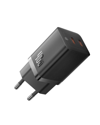 Мережевий зарядний пристрій Baseus GaN5 Pro Fast Charger C+C 40W EU Black (CCGP180101)