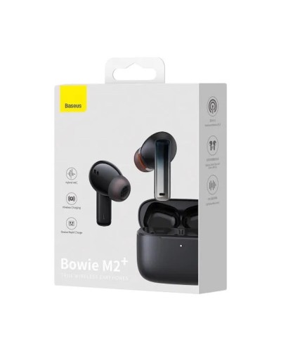 Навушники Baseus True Wireless Earphones Bowie M2+ Black (NGTW190001)