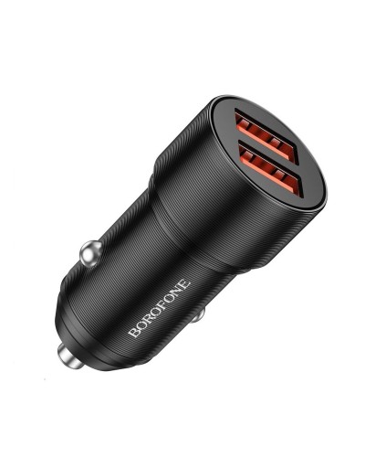 Автомобільний зарядний пристрій BOROFONE BZ19B Wisdom 36W dual port QC3.0 car charger Black (BZ19BCB)