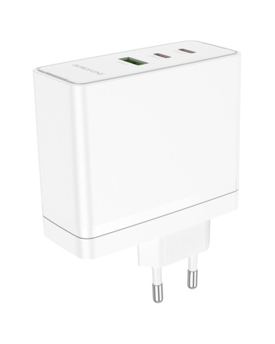 Мережевий зарядний пристрій BOROFONE BN11 Imperial PD100W three-port(2C1A) charger White (6941991103773)