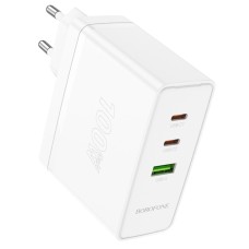 Сетевое зарядное устройство для BOROFONE BN11 Imperial PD100W three-port(2C1A) charger White (6941991103773)