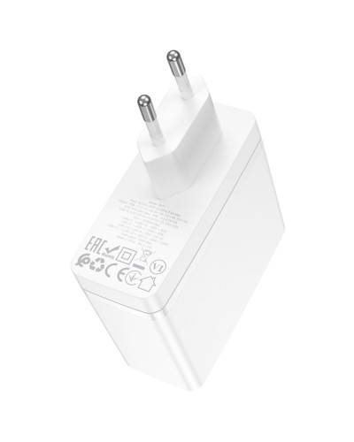 Мережевий зарядний пристрій BOROFONE BN11 Imperial PD100W three-port(2C1A) charger White (6941991103773)