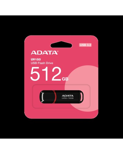 Flash A-DATA USB 3.2 UV 150 512Gb Black (AUV150-512G-RBK)