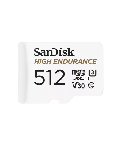 microSDXC (UHS-1 U3) SanDisk High Endurance 512Gb class 10 V30 (100Mb/s) (adapterSD) (SDSQQNR-512G-GN6IA)