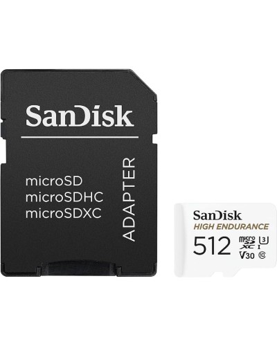 microSDXC (UHS-1 U3) SanDisk High Endurance 512Gb class 10 V30 (100Mb/s) (adapterSD) (SDSQQNR-512G-GN6IA)