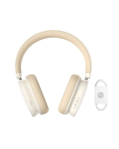 Навушники Baseus Bowie H1 Noise-Cancellation Wireless Headphones Creamy-White (NGTW230202)