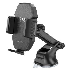 Тримач для мобiльного з БЗП BOROFONE BH214 Adelante wireless fast charging car holder(center console) Black (6941991109782)