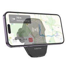 Держатель для мобильного с БЗП BOROFONE BH215 Adelante magnetic wireless fast charging car holder(air outlet) Black (6941991109799)