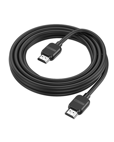 Кабель BOROFONE BUS02 Vivido HDTV 2.0 male-to-male 4K HD data cable(L=3M) Black (6941991105999)