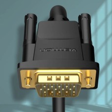 Кабель Vention VGA(3+6) Детский кабель с Ferrite Cores 5M Black (DAEBJ) (DAEBJ)