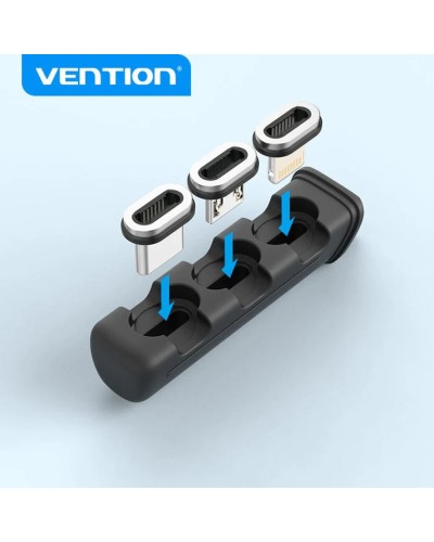 Футляр для зберігання Vention 3-slot Magnetic Connector Storage Case Black (KBUB0) (KBUB0)