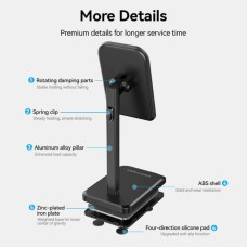 Держатель для телефона Height Adjustable Desktop Cell Phone Stand Black Aluminum Alloy Type (KCQB0) (KCQB0)