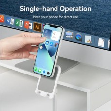 Держатель для телефона Height Adjustable Desktop Cell Phone Stand White Aluminum Alloy Type (KCQW0) (KCQW0)