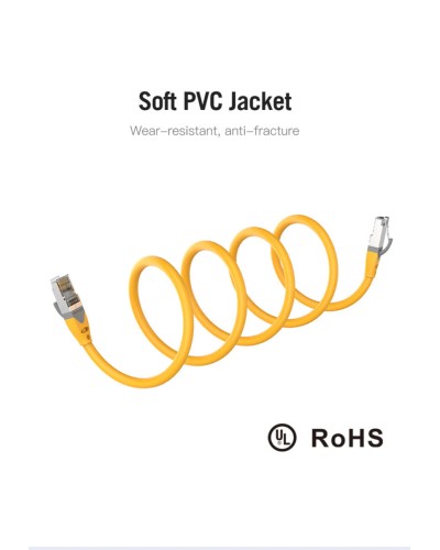 Кабель Vention Cat.6A SFTP Patch Cable 1M Yellow (IBHYF)