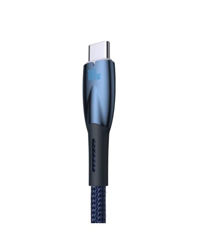 Кабель Baseus Glimmer Series Fast Charging Data Cable USB to Type-C 100W 2m Blue (CADH000503)