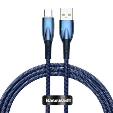 Кабель Baseus Glimmer Series Fast Charging Data Cable USB to Type-C 100W 2m Blue (CADH000503)