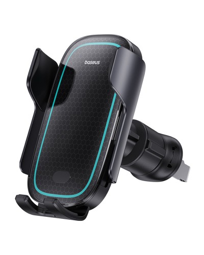 Тримач для мобiльного з БЗП Baseus Milky Way Pro Series Wireless Charging Electric Car Mount Phone Holder 15W Cluster Black (C40357000111-00)