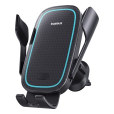 Держатель для мобильного с БЗП Baseus Milky Way Pro Series Wireless Charging Electric Car Mount Phone Holder 15W Cluster Black (C40357000111-00)