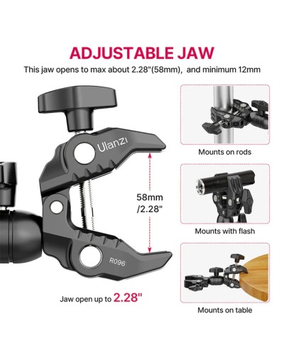 Шарнирный крепеж Ulanzi R096 Double Super Clamp (UV-2870 R096) (UV-2870)