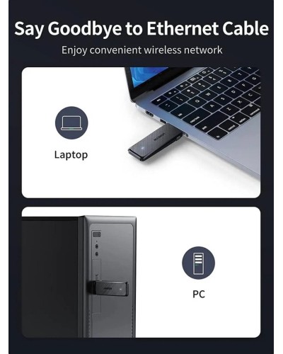 WI-FI-адаптер UGREEN CM492 AC1300 Wireless Network Adapter(UGR-50340) (UGR-50340)