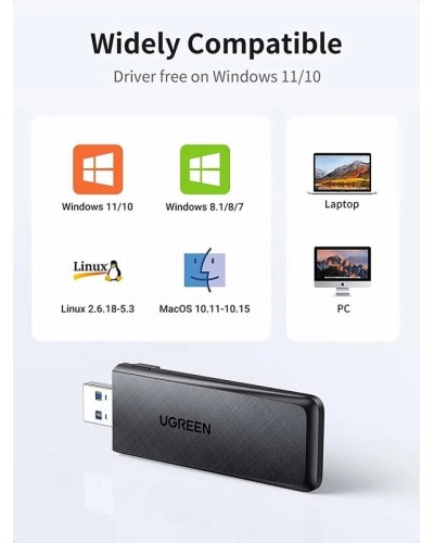 WI-FI-адаптер UGREEN CM492 AC1300 Wireless Network Adapter(UGR-50340) (UGR-50340)