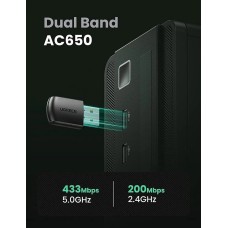 WI-FI-адаптер UGREEN CM448 AC650 11ac Dual-Band Wireless USB Adapter(UGR-20204) (UGR-20204)