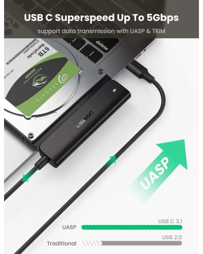 Адаптер UGREEN CM321 USB-C 3.0 to 2.5-Inch SATA Converter 50cm(UGR-70610) (UGR-70610)