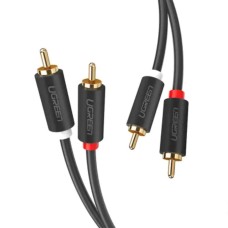 Аудіо кабель UGREEN AV104 2RCA Male to 2RCA Male Cable 2m (Black)(UGR-10518) (UGR-10518)