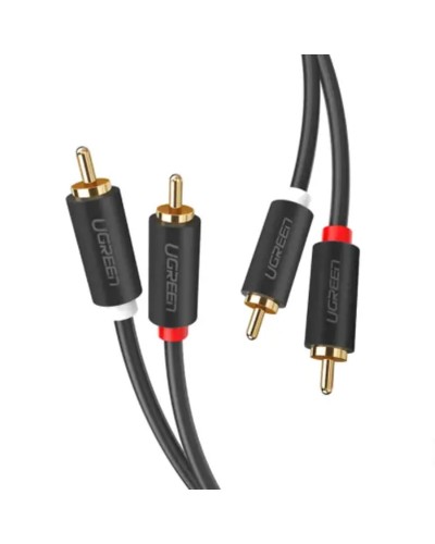 Аудио кабель UGREEN AV104 2RCA Male to 2RCA Male Cable 2m (Black)(UGR-10518) (UGR-10518)